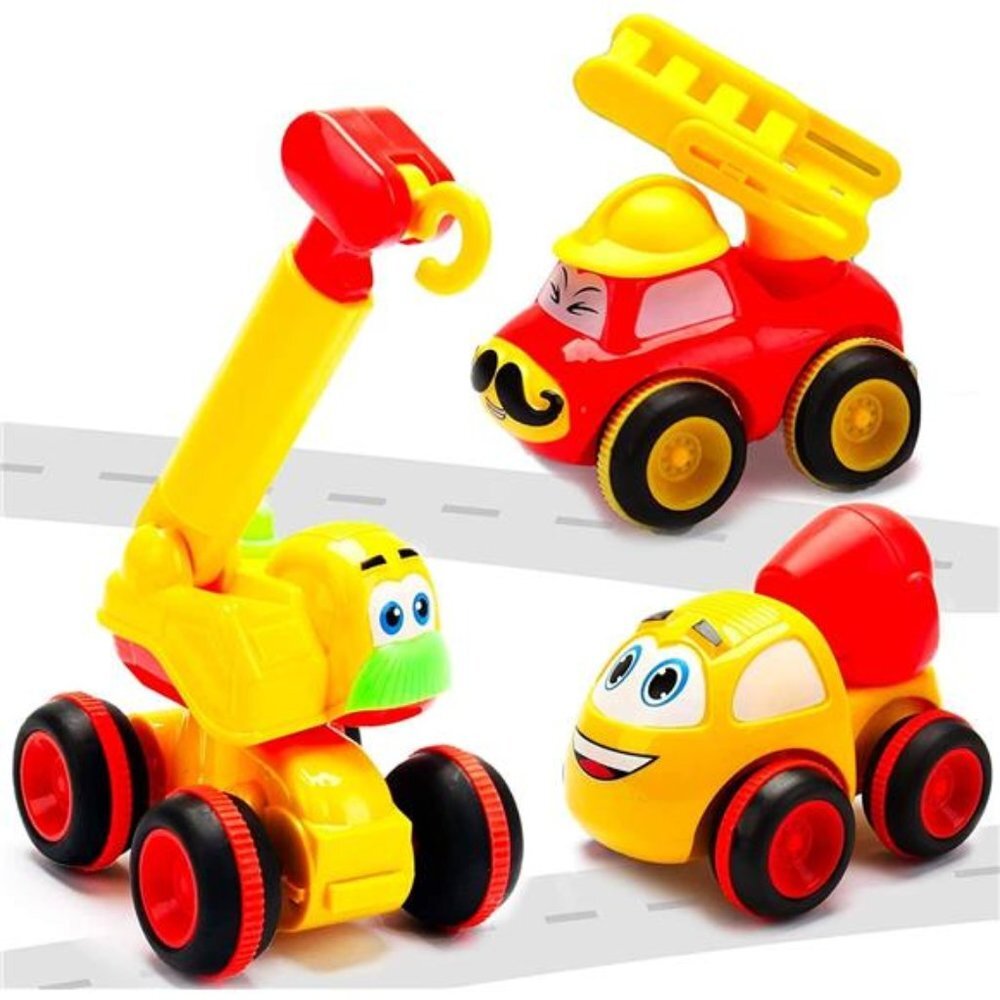 Toys for a 2 Year Old Boy - 3 Friction Powered Trucks for 2+ Year Old